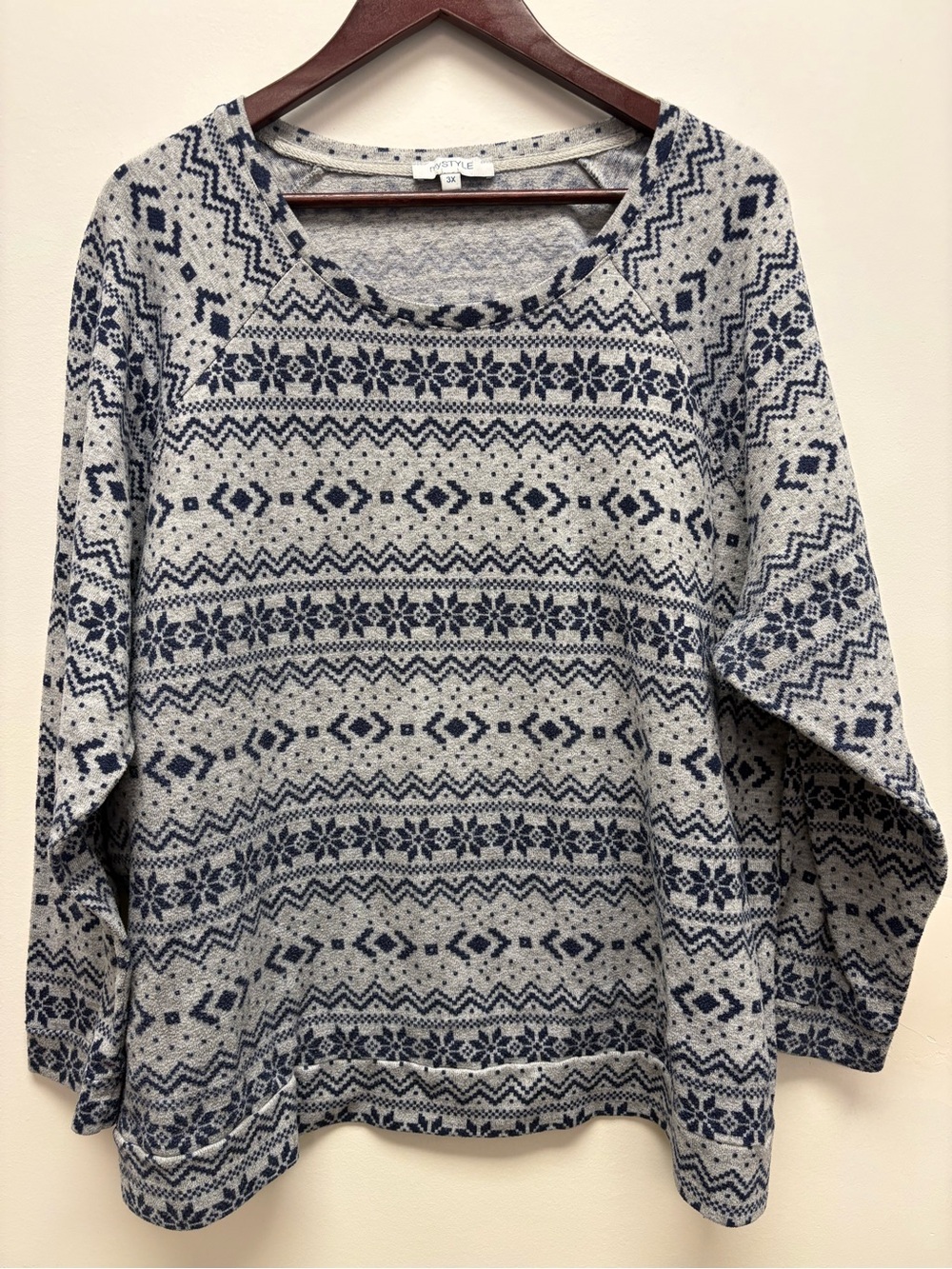 4 for $25 ❄️ mySTYLE Fair Isle Sweater Size 3X ❄️